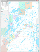 Crow Wing Wall Map Premium Style